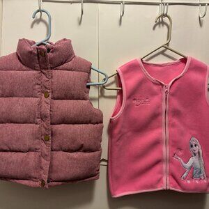 Pink Fleece Kids Vest – Two Items – Brand New Condition